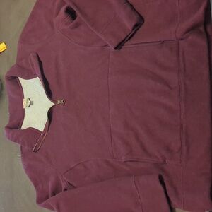 Como Vintage Maroon Half-Zip Sweater